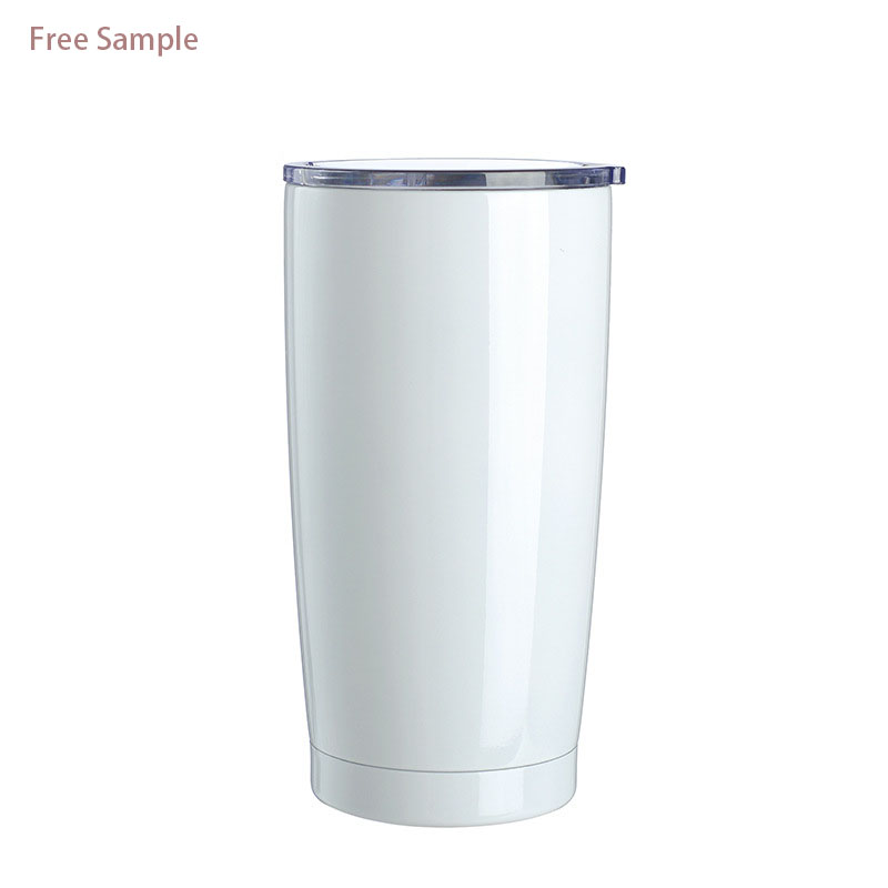 Custom Logo 304 Stainless Steel 20 oz Double Wall Vacuum Insulated Travel Tumbler Sublimation Coffee Cup Lids Straw