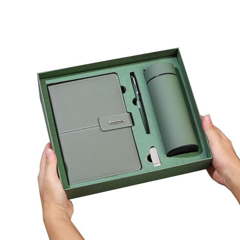 Luxury Pu Leather Hardcover Business Logo Stationery Customised Notebook with Pen Gift Set Graduation Gift Notebook Gift Box Set