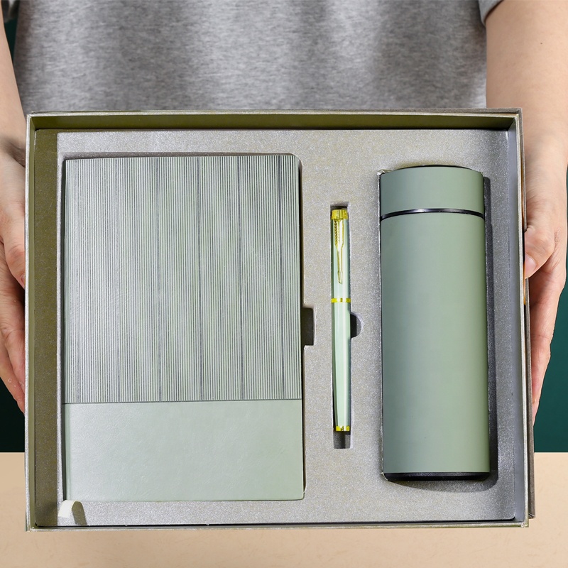 2025 High Quality Custom Premium Pu Leather Cover Customized Logo Business Notebook With Pen and Box Corporate Gift Box Set