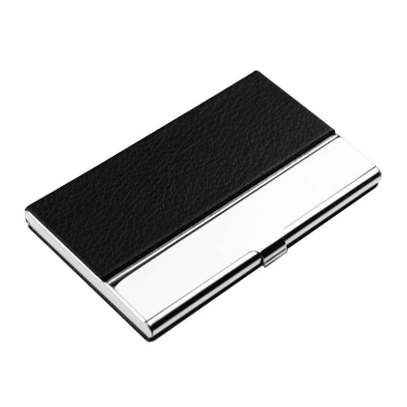 Hot Sale Promotional Cheap Custom Logo Brushed Silver Metal Corporate Stainless Steel ID Name Credit Business Card Holder Wallet