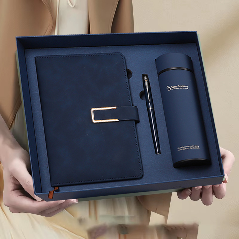 Promotional Custom Souvenir Giveaways Graduation Favors A5 Notebook with Pen Thermos Journals Business Corporate Gift Box Set