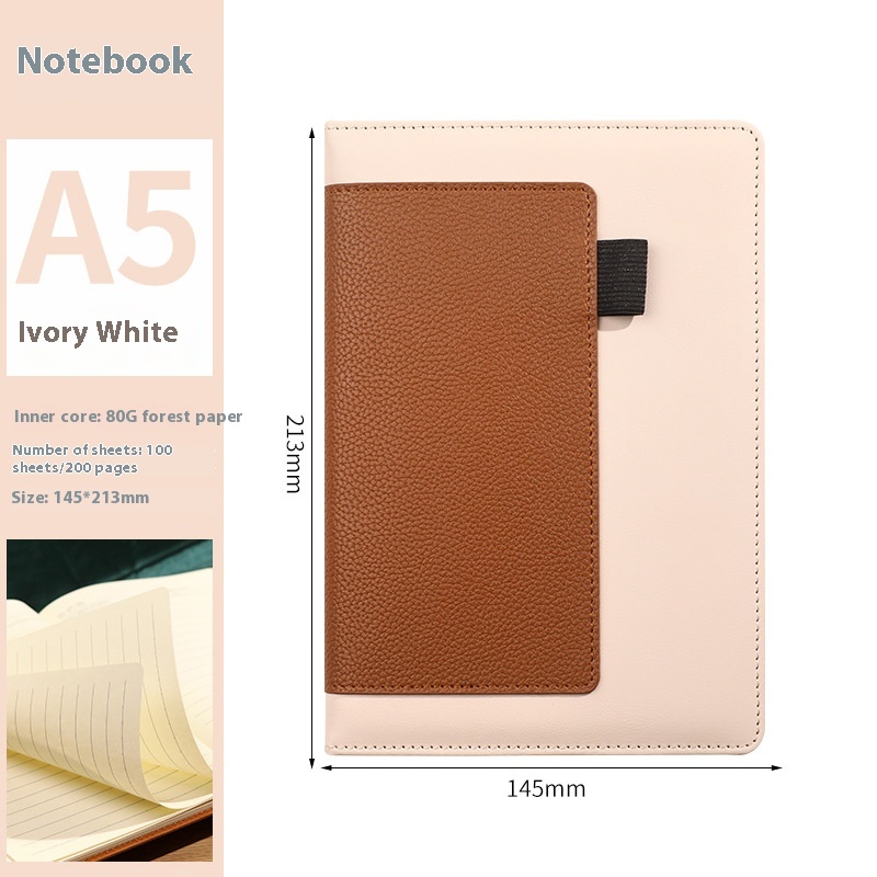 A5 Hardcover Notebook PU Customized Wholesale Promotional Business High Quality Silk Screen Printed Gift Set