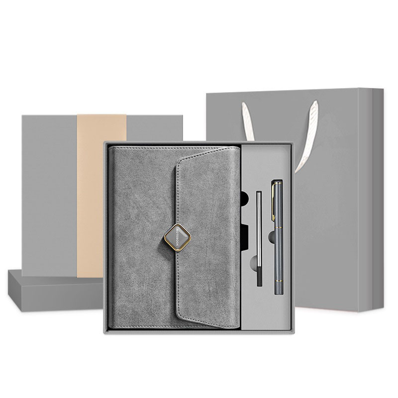 Wholesale Promotional Business Paper Notebook Pens Gift Set Custom Logo Silk Screen Printed Luxury Office Corporate Gift Set