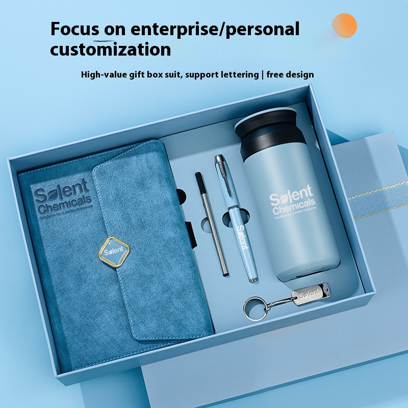 Corporate Office Custom Exquisite Notebook Silk Screen Printed Pen Merchandise for Business Use Christmas Occasions Gift Set 3