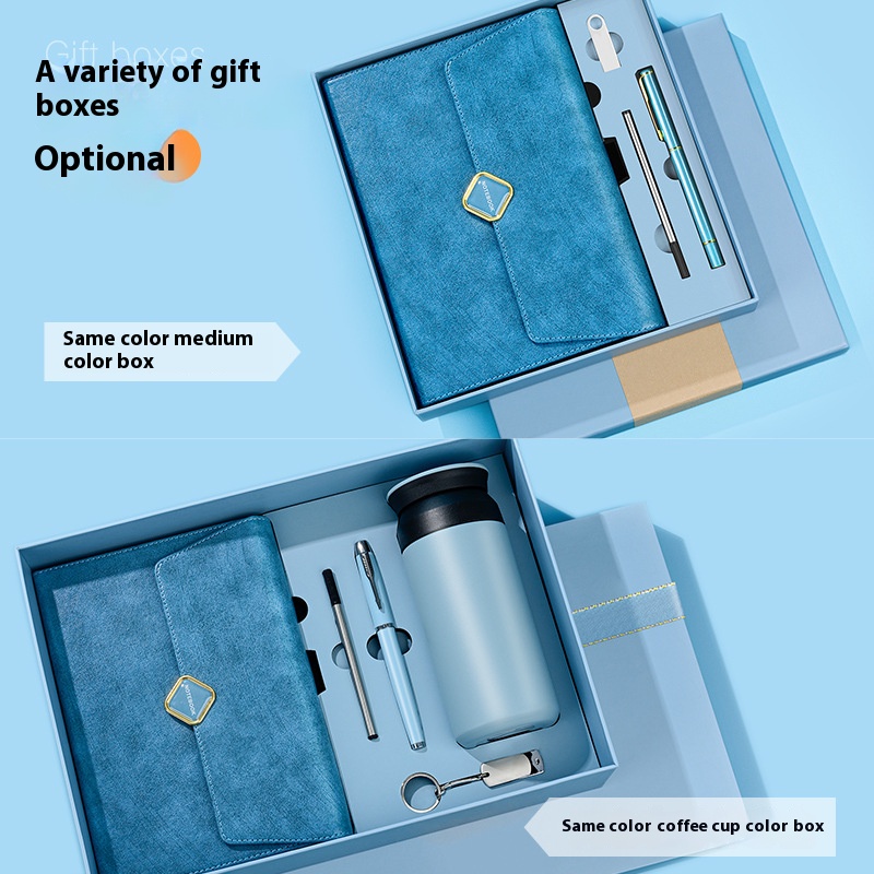 Corporate Office Custom Exquisite Notebook Silk Screen Printed Pen Merchandise for Business Use Christmas Occasions Gift Set 2