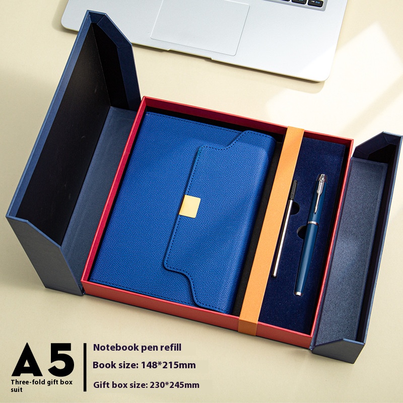 Wholesale Promotional Luxury Gift Items Notebook A5 Leather Journal Customized Business Office Diary Corporate Gift Set With Pen