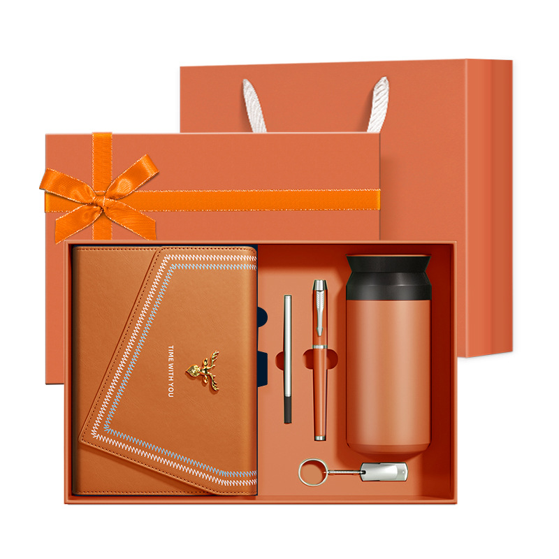 Promotional Items Pu Notebook with Pen Executive Stationery Gift Set Custom Office Logo A5 With Gift Box Set