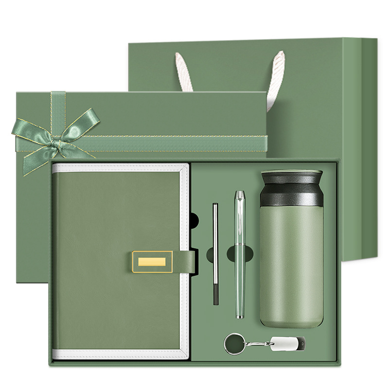 Wholesale Corporate Leather Luxury A5 Diary Notebook Custom Gift Boxes with Logo and USB Corporate Gift Set Luxury Promotional
