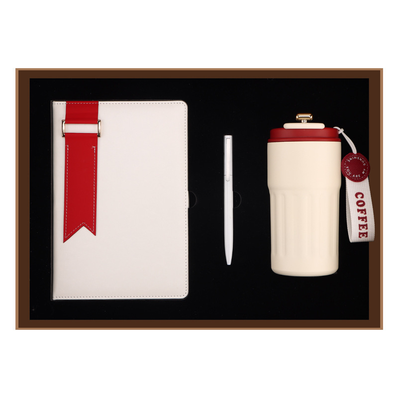 Promotional Items Luxury Durable Grey Notebook Diary with Pen Custom Gift Premium Vacuum Flask Corporate Business Gift Set