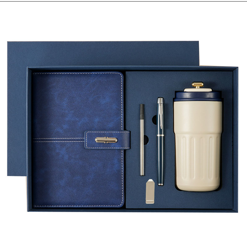 Marketing promotional personalized Gift Custom Usb with Luxury Journal Notebook With Pen And Bottle corporate gift box set