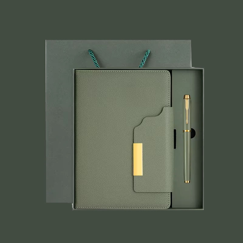 Marketing Promotional Gift Diary Handmade Stationery Notebook Customized Journal Embossed Lined Pu Leather Business Style Set