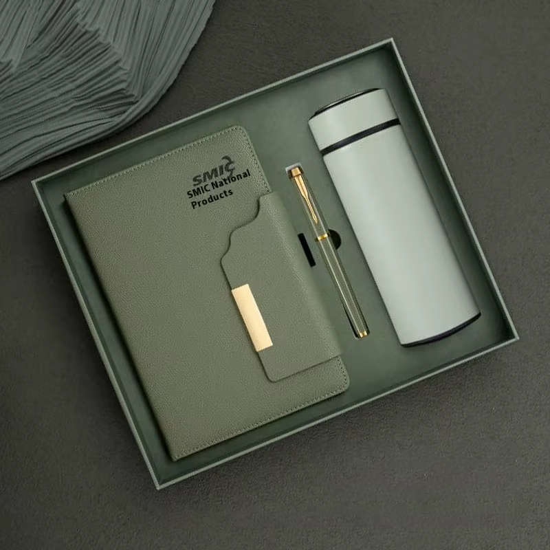 Marketing Promotional Gift Customizable A5 Stainless Steel Notebook Pen Bottle Cup Set Exquisite Business Corporate Gift Box Set