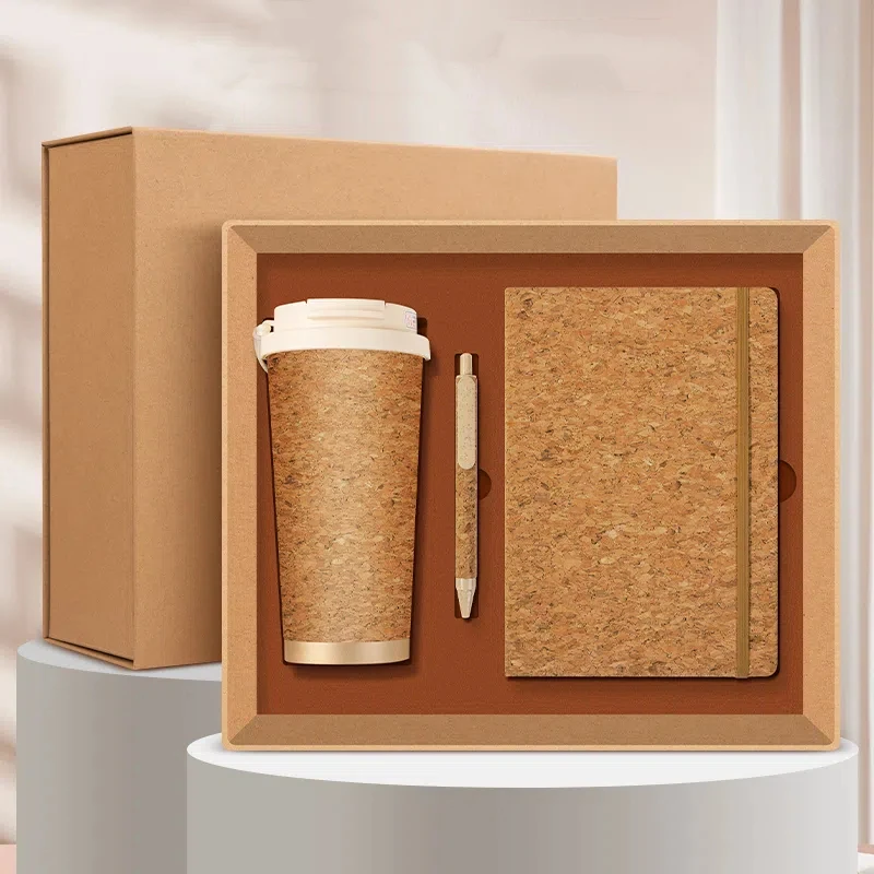 Customized logo Luxury Coffee Cup Notebook and Pen USB Flash Drive 4-in-1 Environmentally Friendly Material Business Gift Set 2