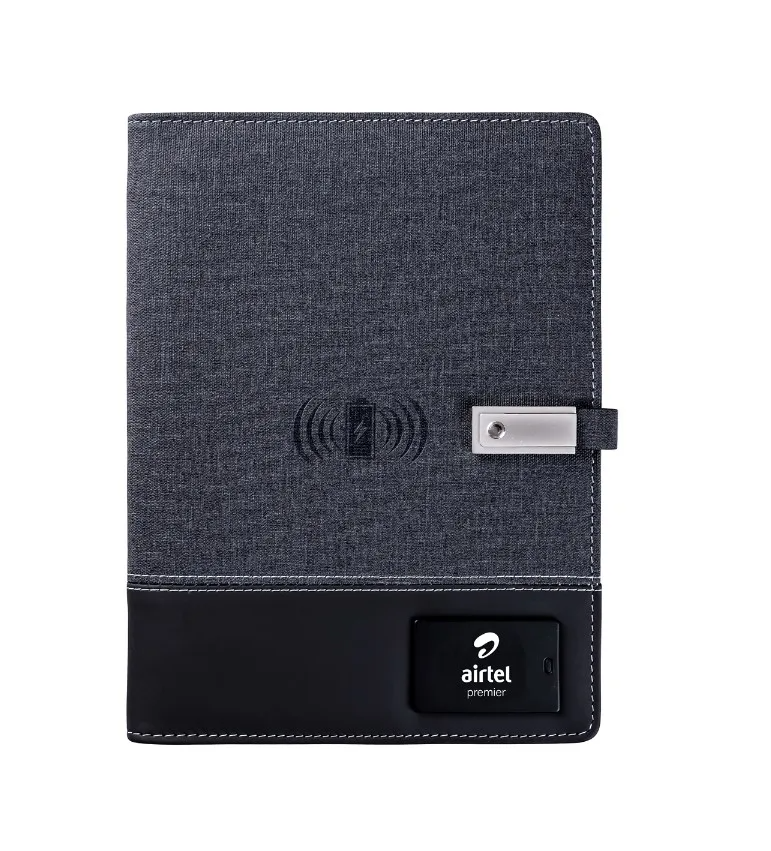 2025 Innovative Business Corporate Promotional Products Gift Set Notebook Wireless Charger Power Bank & USB for Men Gift Set