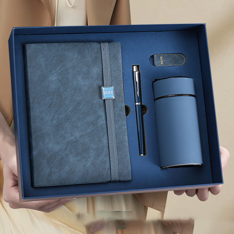 Wholesale Promotional Luxury Custom Souvenir Giveaway Business Silk Screen Printed Modern Customizable Notebook Pen Gift Set