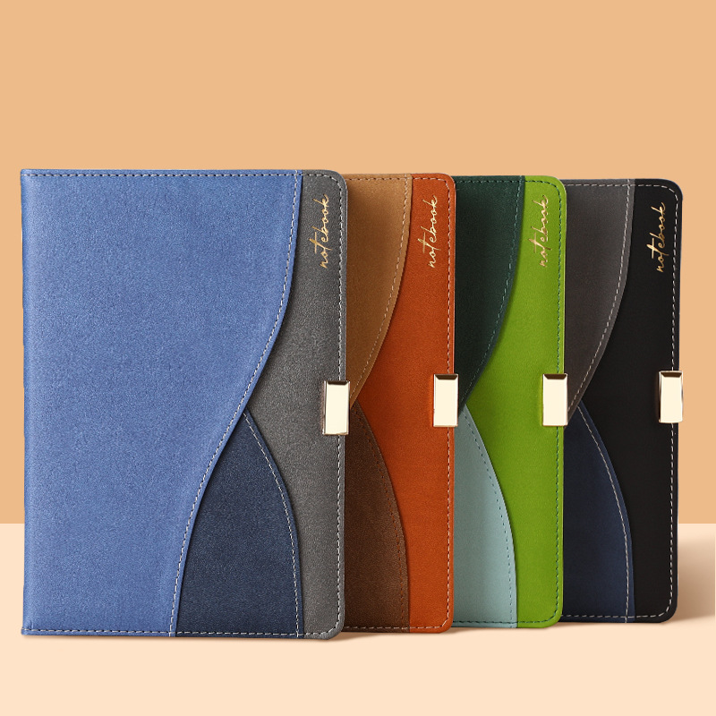 High Quality Notebook Custom Printed Logo Business Hardcover Pu Leather Promotion Corporate Gift Notebook for Student & Customer