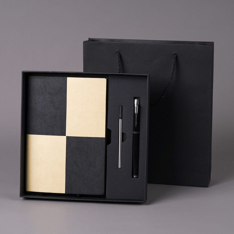 Business Custom Gift Boxset for Small Business A5 Pu Leather Notebook with Pen Office Personalized Corporate Promotion Gift Set