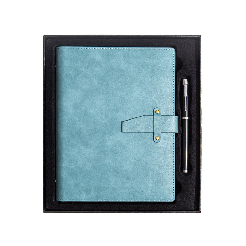Besery Wholesale Customization High-quality Promotional Corporate Two-piece Set A5 Loose Leaf Notebook Pen Business Gift Set