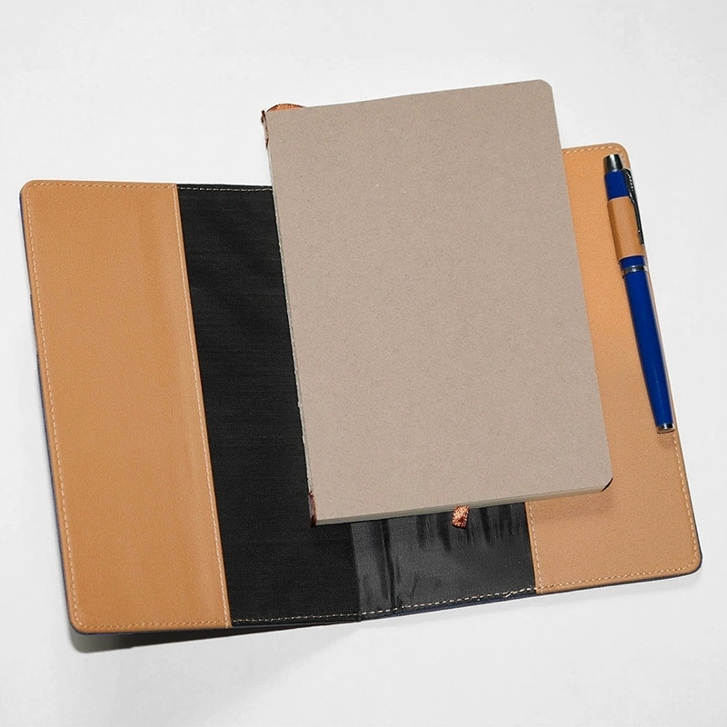 Besery Travel Notebook Inserts Promotion Gift Logo Design Custom Printing Vegan Leather 100 Page A5 Handmade Embossed Fashion 3