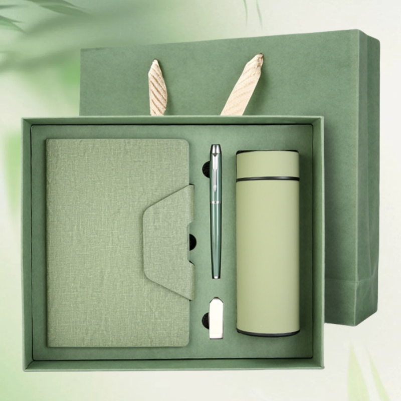 Besery Wholesale High Quality Luxury PU Leather Promotional Business Notebook Pen Insulated Cup Four Piece Set Gift Set