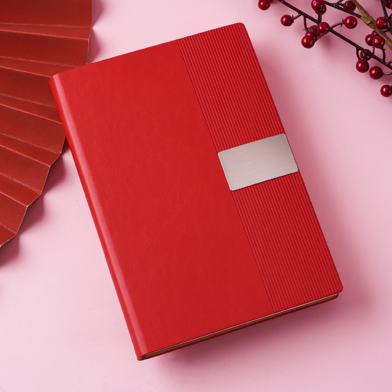 2025 Besery Luxury Promotion Business Corporate Notebook Leather Grain Detachable Pages with Custom Logo Engraving Notebook