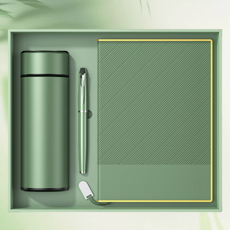 Besery Wholesale Promotion Business Notebook Pen 500ml PU Leather Silk Screen Printed Insulated Cup Gift Set Luxury Gift