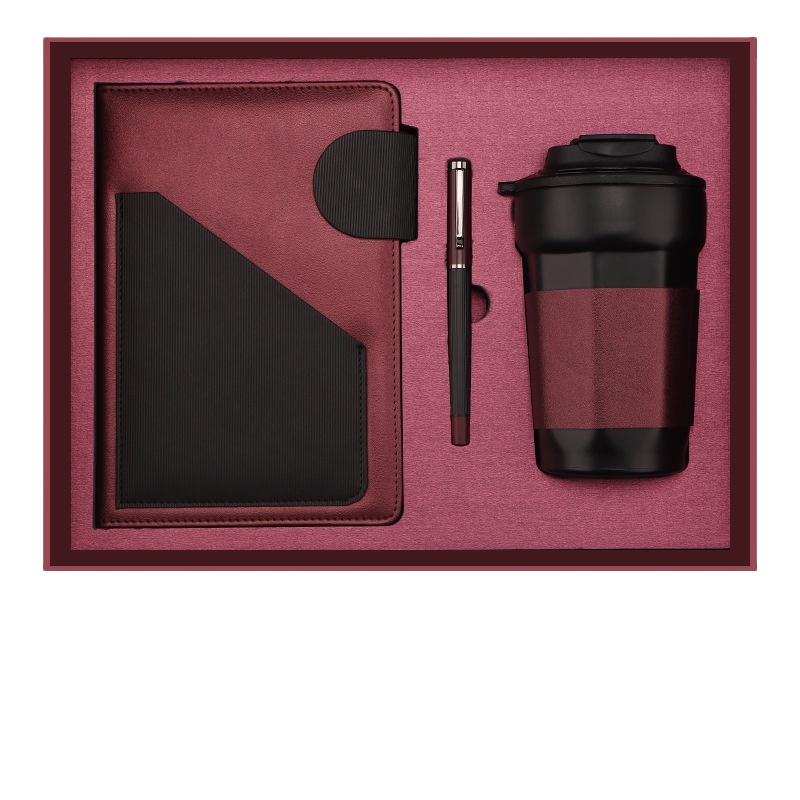 Besery Wholesale Promotions Business Custom logo Giveaway Gifts for Notebook With Pen With Coffee Mug
