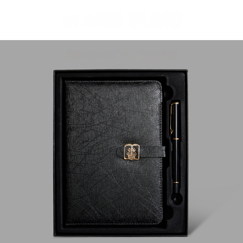 Besery A5 Luxury PU Leather Notebook & Pen Gift Box Set with Custom Brand Logo Handmade Embossed Promotional Corporate Gift 2