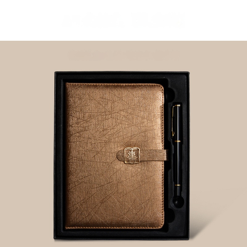 Besery A5 Luxury PU Leather Notebook & Pen Gift Box Set with Custom Brand Logo Handmade Embossed Promotional Corporate Gift 3