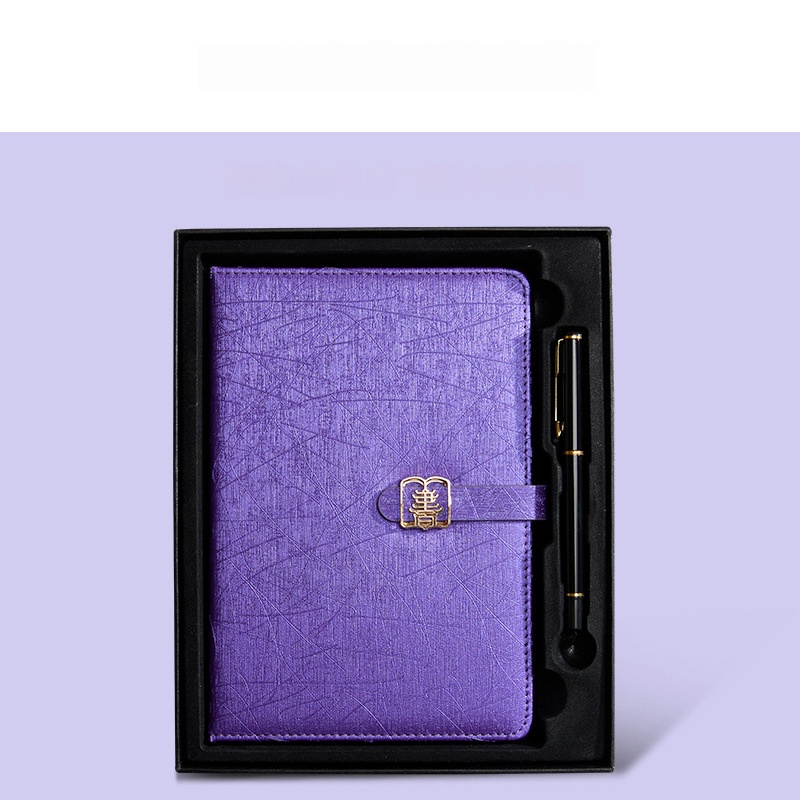 Besery A5 Luxury PU Leather Notebook & Pen Gift Box Set with Custom Brand Logo Handmade Embossed Promotional Corporate Gift