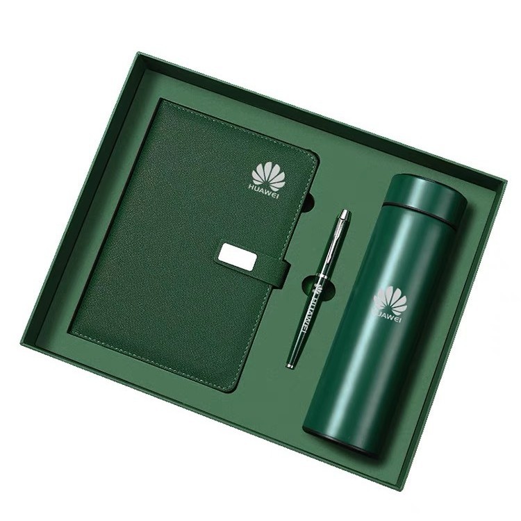 Besery Promotion Customizable Business Corporate Welcome Gift Personalized logo Set PU Notebook with Pen and Cup Giveaways
