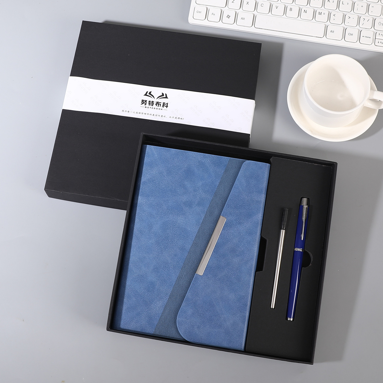 Besery Custom Logo Business A5 Diary Journal Planner Event Agenda Notebook Gift Box Set Pen Hardcover Promotional Gift Set 3
