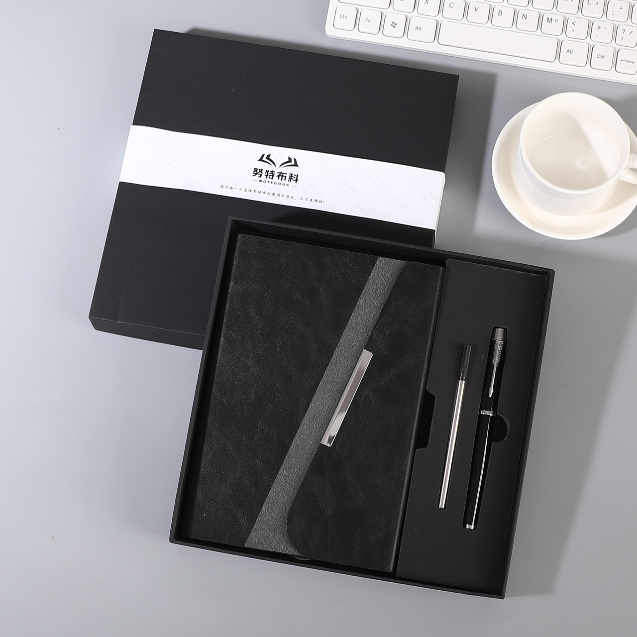 Besery Custom Logo Business A5 Diary Journal Planner Event Agenda Notebook Gift Box Set Pen Hardcover Promotional Gift Set 2