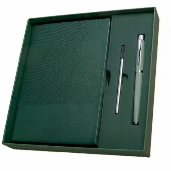 Besery Simple Business Promotion Welcome Kits for Corporate Gift Set Pu Leather A5 Journal Notebook and Pen Customizable