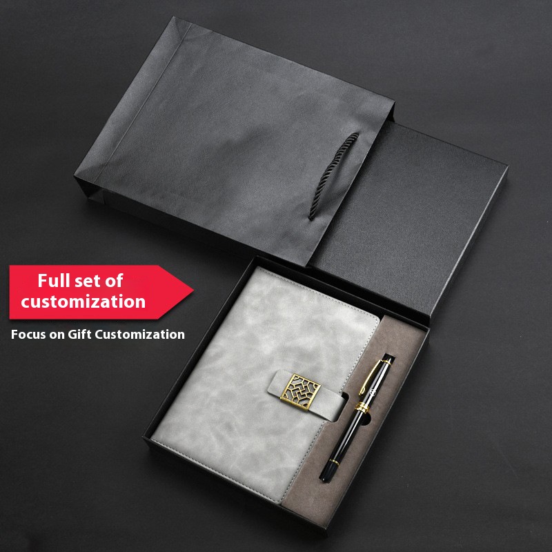 Besery Small Corporate Business and Teacher Appreciation Gifts Set Customized Promotional Gift Box Package PU Notebook and Pen
