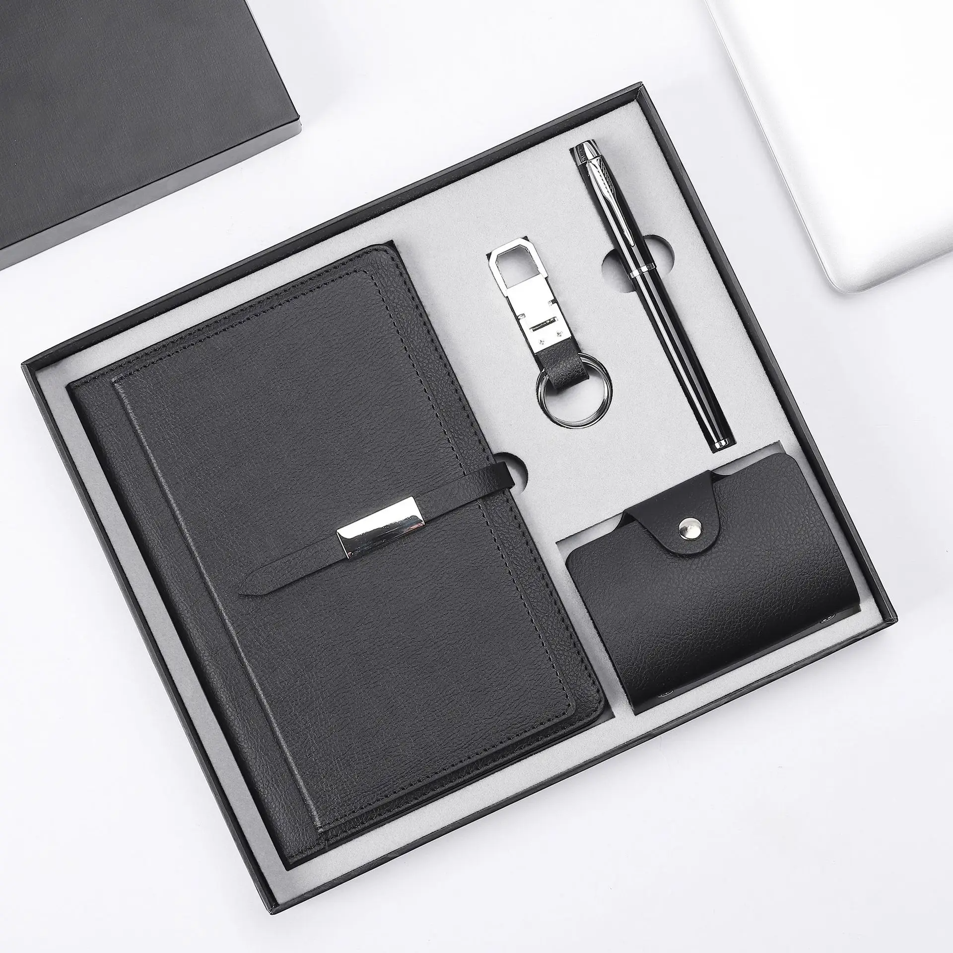Wholesale Custom Logo Promotional Leather Notebook & Pen Gift Set for School Office Business & Corporate Use