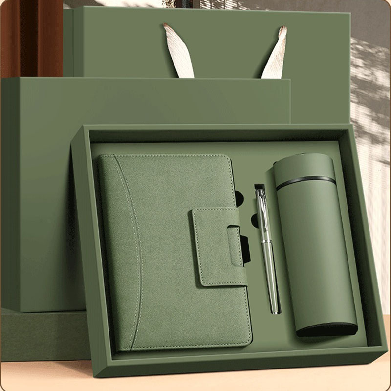 A5 PU Leather Notebook Gift Set with Letterpress Printing High Quality Business Corporate Gift Including Gift Box and Pens