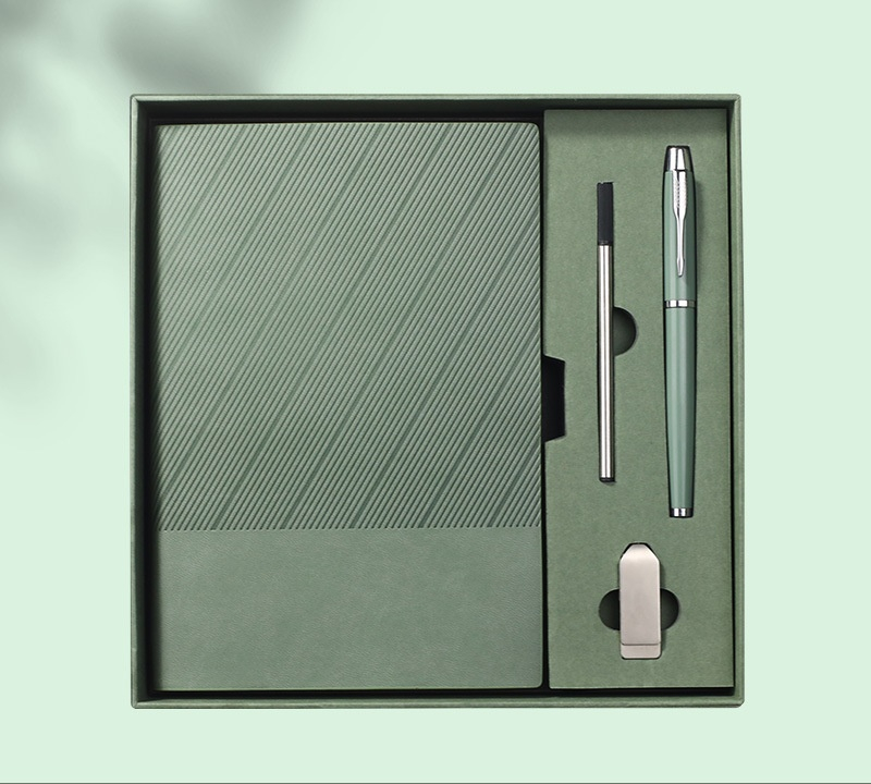 Best-selling Luxury Business Notebook with Pen and USB Promotional Corporate Gift Set Supports Personalized LOGO Customization