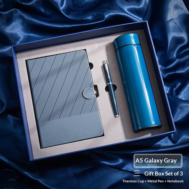 Wholesale Promotional Luxury Gifts Customizable Notebook Business Gift Thermos Cup Gift Set Pen Bottle UV Printing Custom Gift