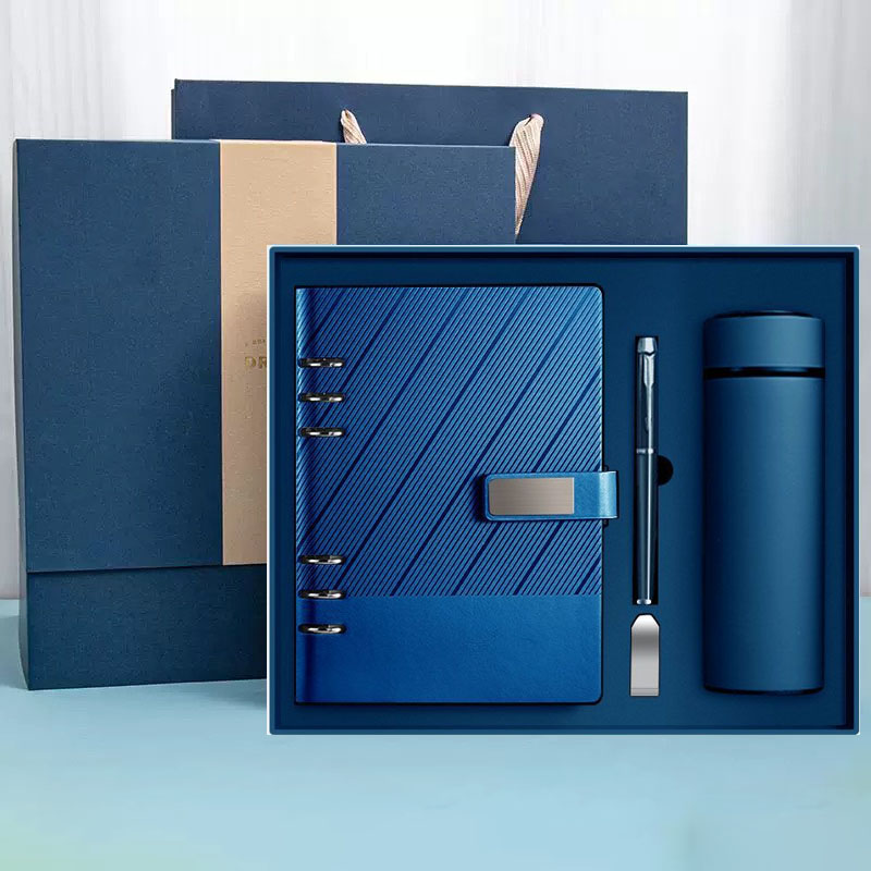 2025 Customized Business PU Leather Spiral A5 Notepad Diary Notebook Gift Set with Pen Corporate Promotional Gift