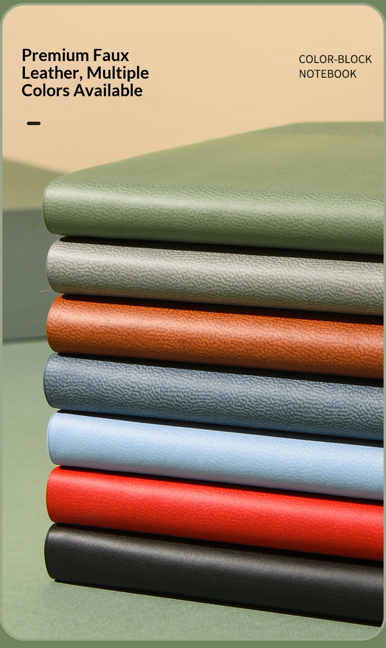 Wholesale Custom Logo Hardcover Notebooks A5 Waterproof Pu Leather Cheap Price Diary Printing Line in Stock Journals for Student 3