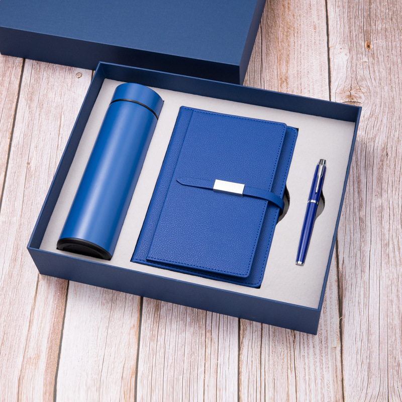 Custom Corporate Gift Set Luxury PU Leather UV Printing Vacuum Cup Notebook Executive Kits Business Promotional Set Pen Gift 2