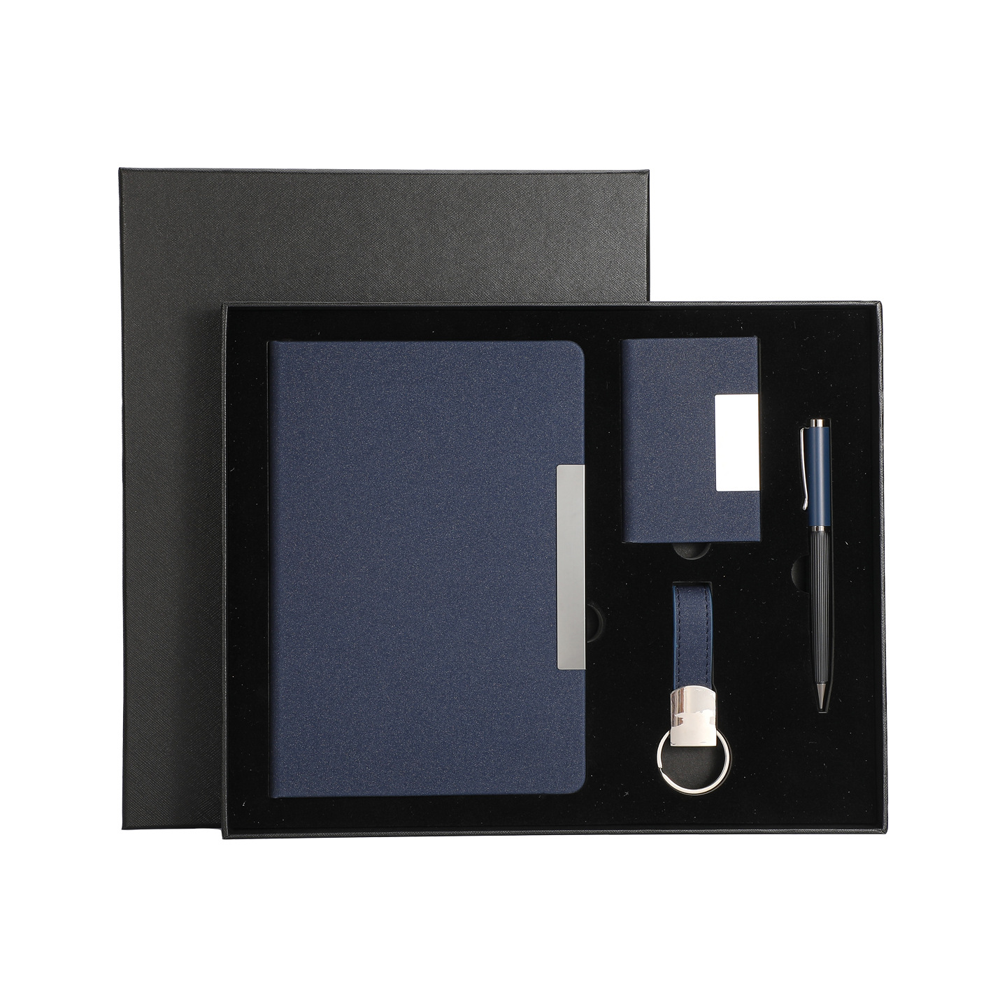 2026 New Custom Promotional Business Gift Sets Corporate Office Executive Gift Item with A5 PU Leather Journal Pen Card Holder 2