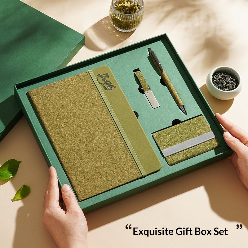 2027 Promotional Executive Gift Box A5 Notebook and Pen Card Holder Exquisite Notepad Set Business Gift Set