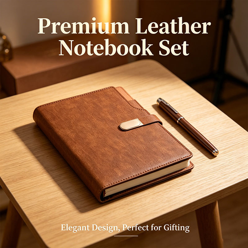 Wholesale Promotional Luxury Gifts Items Notebook Business Gift Thermos Cup Customizable Note Book Gift Set With Pen and Bottle 3
