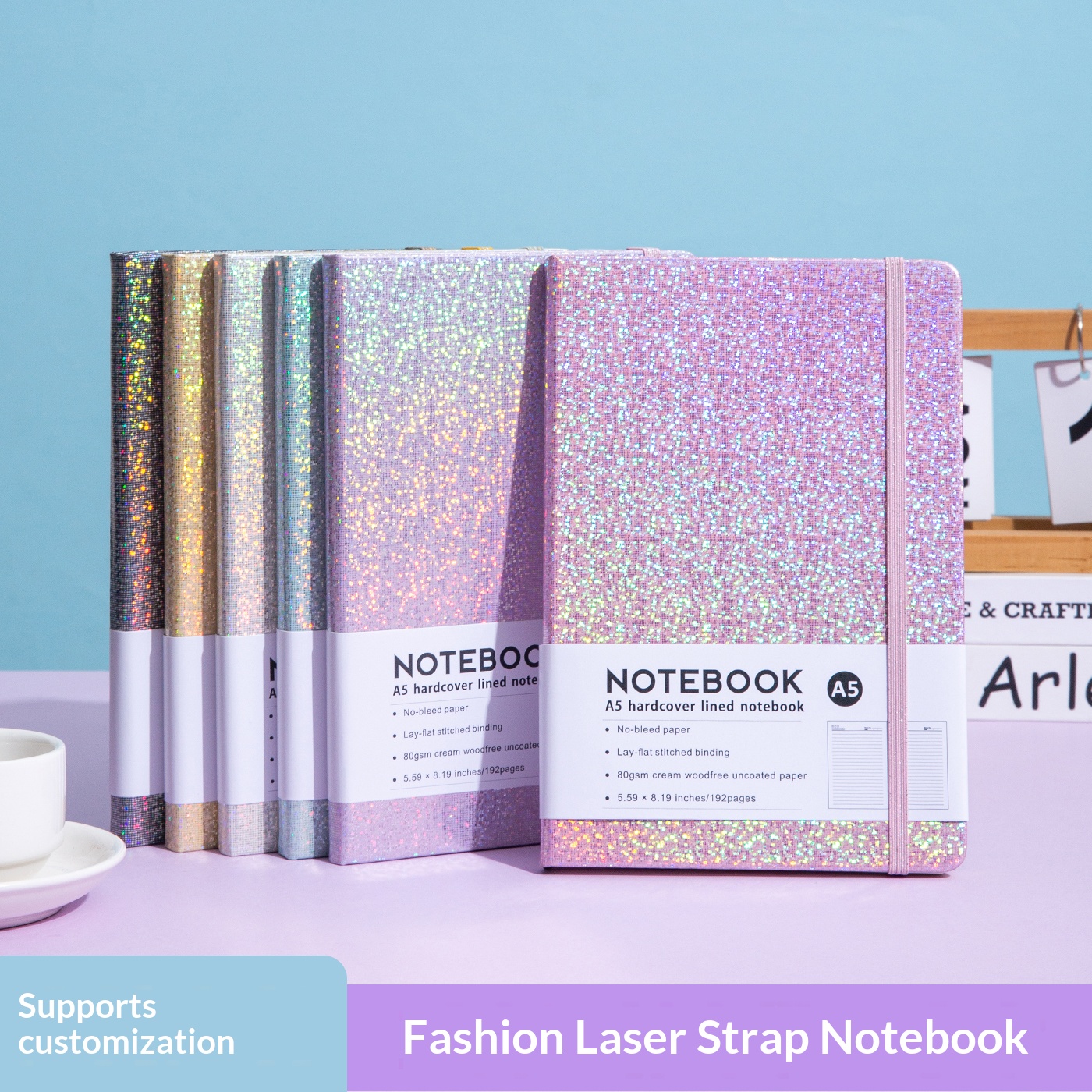 Best Selling Portable Size Premium A5 Leather Laser Notebook Set Custom Logo with Pen Gift Box for Client Appreciation Gift
