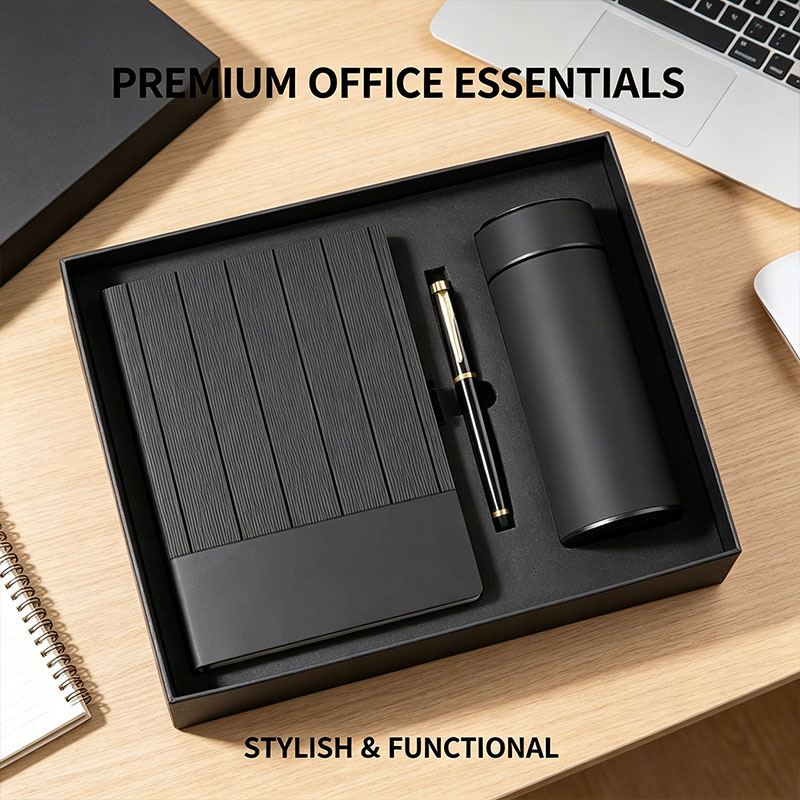 Promotional Items Pu Notebook Executive Corporate Business Stationary Gift Custom Office A5 With Pen Gift Box Set