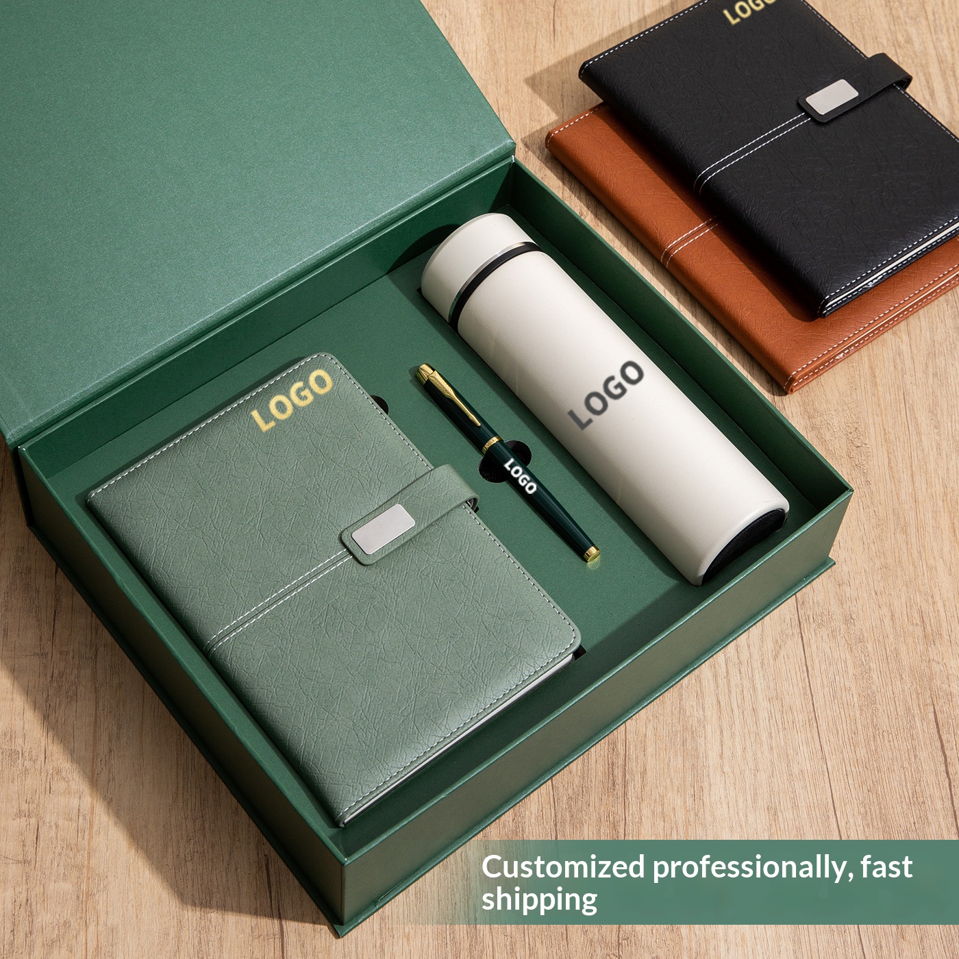 Premium Business Gift Set A5 Pu Leather Notebook with Pen and Tumbler Set for Executive Branding Anniversary Corporate Gift Set