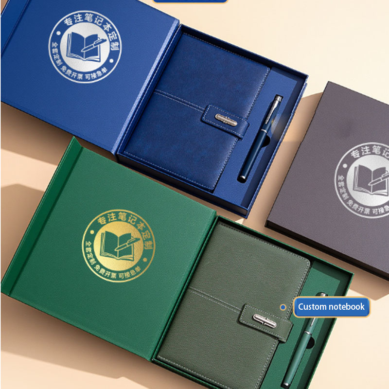 Wholesale Custom Logo PU Leather Business Gift Set UV Printed Notebook Pen 500ml Water Bottle-Cost-Effective Corporate Gift for