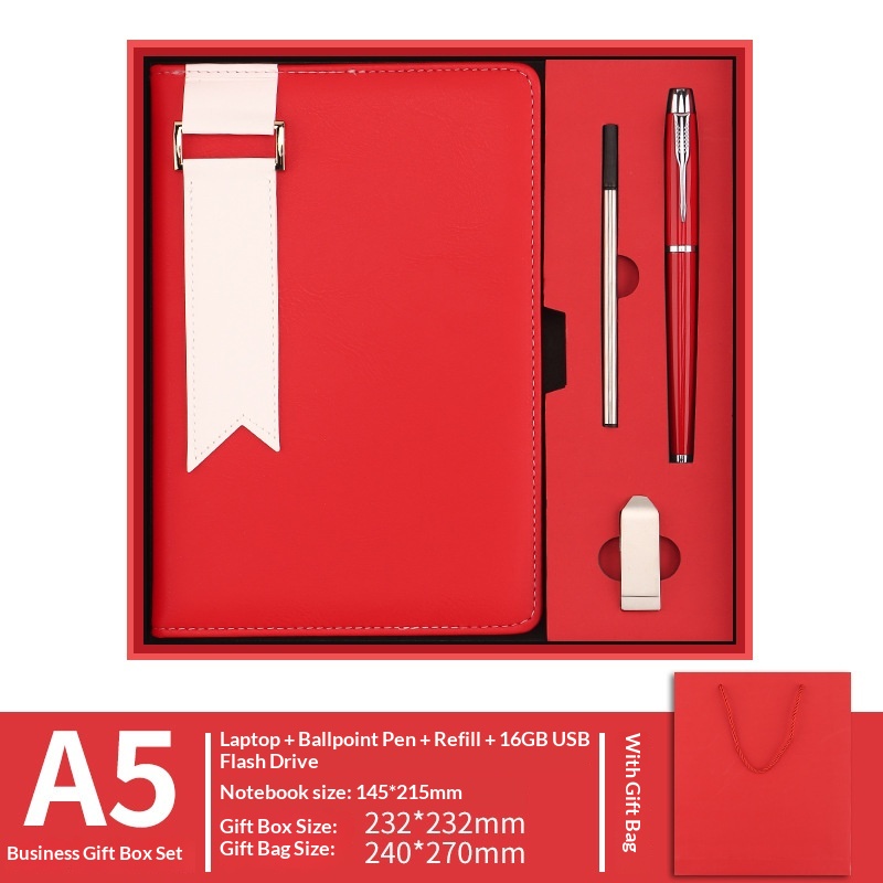 Exclusive Custom Logo 3pcs Elegant Notebook Rollerball Pen USB Set for University Graduation Gifts Corporate Gift Set